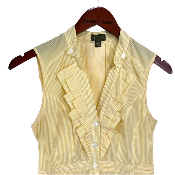 Anthropologie- fei Yellow Sleeveless Button Down - Picture 2 of 8